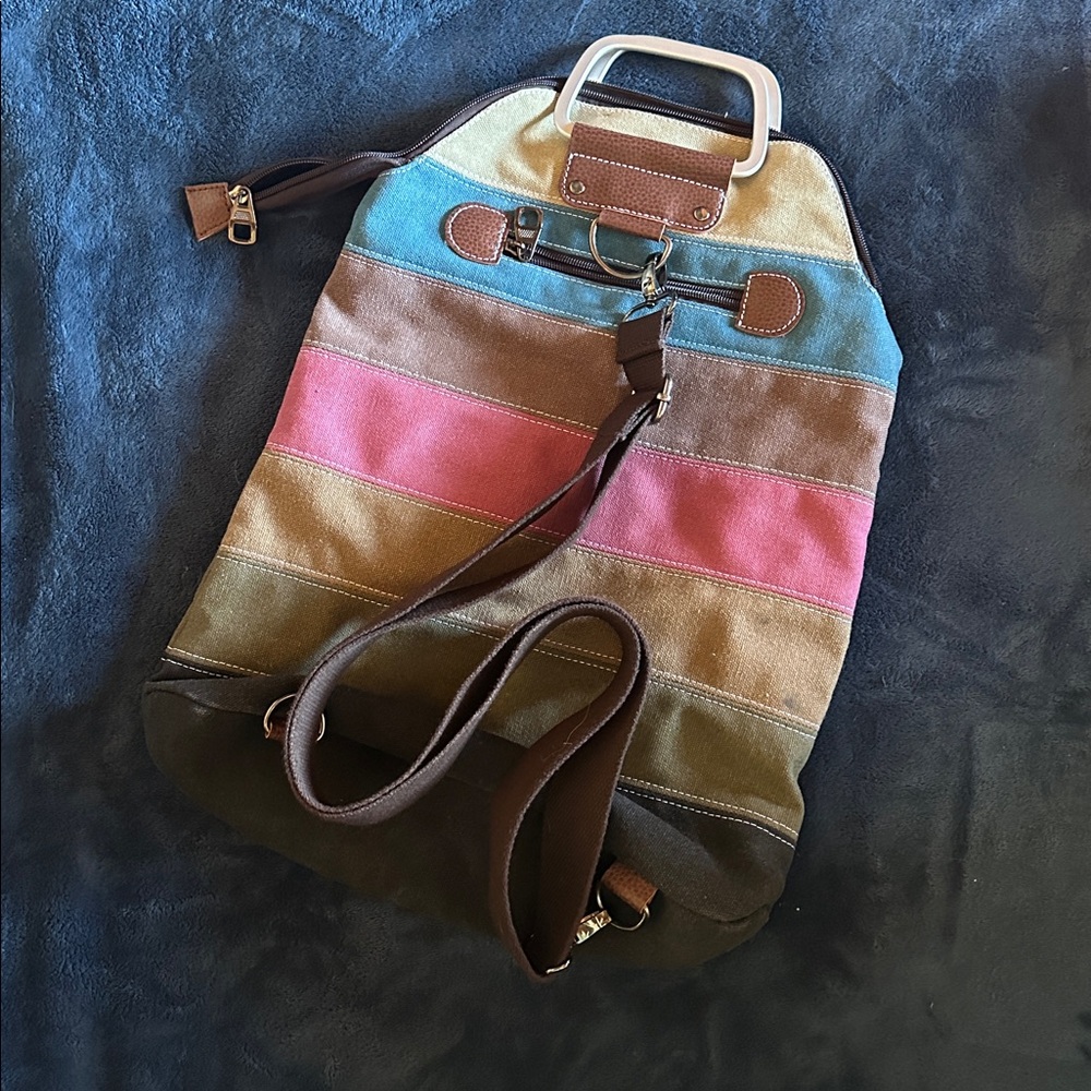 Colorful Striped Backpack - Picture 2 of 2